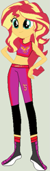 Size: 165x563 | Tagged: safe, artist:jadeharmony, sunset shimmer, equestria girls, g4, exeron fighters, exeron outfit, martial arts kids, martial arts kids outfit, martial arts kids outfits