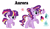 Size: 3191x1879 | Tagged: safe, artist:sunsetsparkle129, oc, oc only, oc:aurora (sunsetsparkle129), pony, unicorn, female, filly, magical lesbian spawn, mare, offspring, parent:sunset shimmer, parent:twilight sparkle, parents:sunsetsparkle, reference sheet, simple background, solo, white background