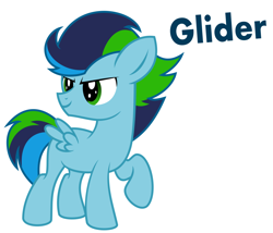 Size: 1024x875 | Tagged: safe, artist:sunsetsparkle129, oc, oc only, oc:glider, pegasus, pony, colt, male, offspring, parent:rainbow dash, parent:soarin', parents:soarindash, simple background, solo, white background