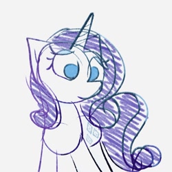 Size: 900x900 | Tagged: safe, artist:papersurgery, rarity, pony, unicorn, g4, solo