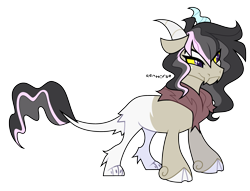 Size: 2614x2000 | Tagged: safe, artist:renhorse, oc, oc only, oc:hurdy gurdy, draconequus, female, high res, simple background, solo, transparent background