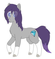 Size: 3576x3881 | Tagged: safe, alternate version, artist:autumnsfur, oc, oc only, oc:glitter stone, earth pony, pony, chest fluff, colored, earth pony oc, eye clipping through hair, female, high res, mare, ponysona, raised hoof, simple background, solo, transparent background