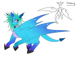 Size: 1600x1200 | Tagged: safe, artist:felune-bun, oc, oc only, dracony, dragon, hybrid, duo, hoof shoes, simple background, starry wings, transparent background, wings