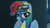 Size: 1280x720 | Tagged: safe, screencap, rainbow dash, pegasus, pony, g4, my little pony: friendship is magic, newbie dash, season 6, alternate hairstyle, clothes, female, goggles, mare, smiling, solo, uniform, wonderbolts uniform