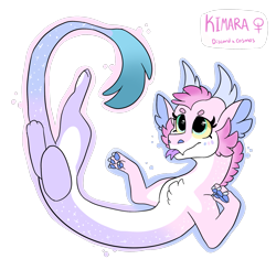 Size: 1795x1758 | Tagged: safe, artist:moccabliss, oc, oc only, oc:kimara, draconequus, female, offspring, parent:cosmos, parent:discord, parents:coscord, simple background, solo, transparent background