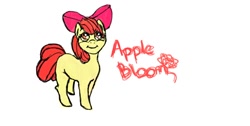 Size: 1366x686 | Tagged: safe, artist:strawberrytamamin, apple bloom, earth pony, pony, g4, adorabloom, cute, female, filly, solo