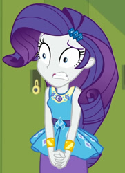 Size: 1240x1708 | Tagged: safe, screencap, rarity, equestria girls, equestria girls specials, g4, my little pony equestria girls: better together, my little pony equestria girls: holidays unwrapped, o come all ye squashful, cropped, rarity peplum dress, solo