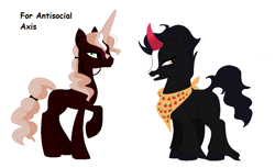 Size: 961x587 | Tagged: safe, artist:fjord-asher, artist:strawberry-spritz, pony, unicorn, base used, crack ship offspring, female, magical gay spawn, male, mare, offspring, parent:big macintosh, parent:cheerilee, parent:king sombra, parents:cheerbra, parents:sombratosh, simple background, stallion, white background