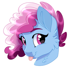 Size: 3155x3046 | Tagged: safe, artist:gigason, oc, oc only, pony, bust, female, high res, mare, portrait, simple background, solo, tongue out, transparent background