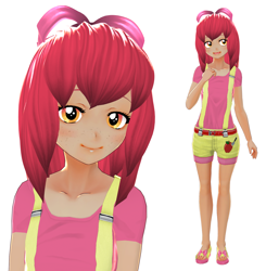 Size: 1566x1600 | Tagged: safe, artist:reitanna-seishin, apple bloom, human, g4, humanized, solo