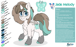 Size: 8000x5000 | Tagged: safe, artist:fluffyxai, oc, oc only, oc:jade melody, pony, unicorn, female, filly, mare, reference sheet, text, trans female, transgender