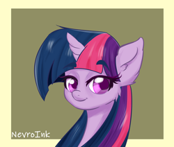 Size: 1280x1084 | Tagged: safe, artist:inkypuso, part of a set, twilight sparkle, pony, g4, bust, cheek fluff, colored pupils, eyebrows, eyebrows visible through hair, female, mare, solo