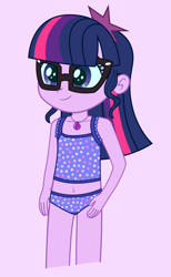 Size: 6412x10442 | Tagged: safe, artist:nightdrawing21, sci-twi, twilight sparkle, equestria girls, g4, belly button, clothes, cute, female, magical geodes, midriff, preteen, sci-twiabetes, solo, swimsuit, tankini, twiabetes, vector, younger