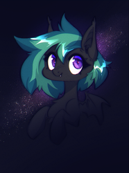 Size: 663x893 | Tagged: safe, artist:vincher, oc, oc only, oc:moonlight mist, bat pony, pony, bat pony oc, nonbinary, solo