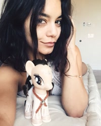 Size: 741x926 | Tagged: safe, oc, earth pony, human, pony, advertisement, female, friendship day, instagram, irl, irl human, mare, photo, vanessa hudgens, voice actor