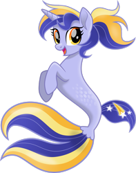 Size: 2171x2762 | Tagged: safe, artist:decprincess, oc, oc only, pony, seapony (g4), unicorn, base used, dorsal fin, flowing tail, high res, horn, open mouth, open smile, orange eyes, seaponified, simple background, smiling, solo, species swap, tail, transparent background