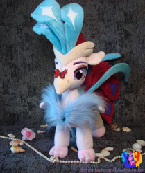 Size: 2304x2752 | Tagged: safe, artist:1stastrastudio, queen novo, butterfly, classical hippogriff, hippogriff, g4, my little pony: the movie, high res, irl, jewelry, necklace, pearl necklace, photo, plushie, seashell, solo