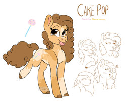 Size: 2314x1935 | Tagged: safe, artist:moccabliss, oc, oc only, oc:cake pop, earth pony, pony, female, mare, offspring, parent:cheese sandwich, parent:pinkie pie, parents:cheesepie, solo