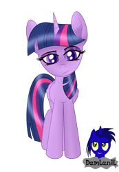 Size: 2304x3323 | Tagged: safe, artist:damlanil, twilight sparkle, alicorn, pony, g4, cute, eyeshadow, female, happy, high res, horn, looking at you, makeup, mare, shine, shiny mane, simple background, smiling, solo, transparent background, twiabetes, twilight sparkle (alicorn), vector, wings