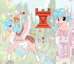 Size: 1784x1554 | Tagged: safe, artist:malinraf1615, cozy glow, pegasus, pony, g4, a better ending for cozy, alternate hairstyle, bow, chest fluff, cutie mark, duality, female, filly, flying, hair bow, headcanon, markings, redesign, reference sheet, smiling, smirk, solo, tail bow