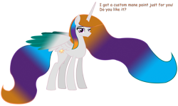 Size: 9138x5501 | Tagged: safe, artist:laszlvfx, princess celestia, pony, g4, absurd resolution, alternate hairstyle, simple background, solo, transparent background, vector