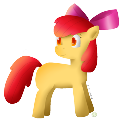 Size: 888x863 | Tagged: safe, artist:tierraverde, apple bloom, earth pony, pony, g4, female, filly, simple background, solo, transparent background