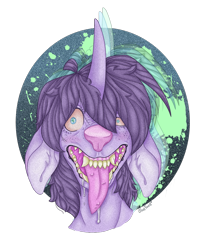 Size: 800x1000 | Tagged: safe, artist:bluet0ast, oc, oc only, oc:razzle frazzle, pony, unicorn, bust, ear fluff, floppy ears, horn, male, open mouth, sharp teeth, simple background, solo, stallion, teeth, transparent background, unicorn oc