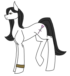 Size: 2490x2699 | Tagged: safe, alternate version, artist:agdapl, oc, oc:hope, pony, unicorn, bracelet, curved horn, female, high res, horn, horn ring, jewelry, mare, ring, simple background, transparent background, unicorn oc