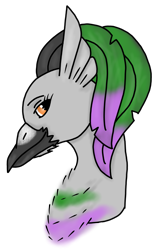 Size: 2127x3278 | Tagged: safe, artist:agdapl, oc, oc only, hippogriff, bust, high res, hippogriff oc, simple background, smiling, solo, transparent background