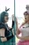 Size: 1365x2048 | Tagged: safe, artist:maddymoiselle, artist:sarahndipity cosplay, artist:silverscotty photography, princess cadance, queen chrysalis, human, g4, 2017, clothes, cosplay, costume, facebook, irl, irl human, long nails, looking at each other, open mouth, photo