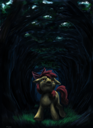 Size: 4344x6000 | Tagged: safe, artist:misstwipietwins, apple bloom, earth pony, pony, story of the blanks, g4, forest