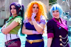 Size: 1000x667 | Tagged: safe, artist:littlemissbloo, artist:littleprofessorproductions, artist:sarahndipity cosplay, artist:shelbeanie, adagio dazzle, aria blaze, sonata dusk, human, bronycon, bronycon 2015, equestria girls, g4, clothes, cosplay, costume, crossed arms, disguise, disguised siren, facebook, irl, irl human, photo, the dazzlings