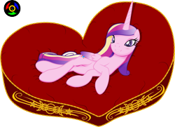 Size: 3104x2248 | Tagged: safe, artist:kyoshyu, princess cadance, alicorn, pony, g4, draw me like one of your french girls, female, high res, mare, simple background, solo, sultry pose, transparent background