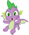 Size: 3000x3622 | Tagged: safe, artist:cloudy glow, spike, dragon, a matter of principals, g4, my little pony: friendship is magic, flying, high res, male, open mouth, open smile, simple background, smiling, solo, transparent background, vector, waving, winged spike, wings