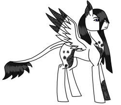 Size: 3387x2946 | Tagged: safe, artist:agdapl, oc, oc only, pegasus, pony, female, high res, leonine tail, mare, pegasus oc, simple background, solo, transparent background, wings