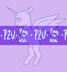 Size: 900x964 | Tagged: safe, artist:lavvythejackalope, oc, oc only, alicorn, pony, alicorn oc, bald, base, horn, obtrusive watermark, pay to use, purple background, rearing, simple background, solo, watermark, wings