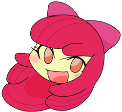 Size: 695x640 | Tagged: safe, artist:batipin, part of a set, apple bloom, equestria girls, g4, blushing, head only, solo