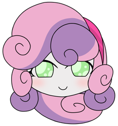 Size: 576x617 | Tagged: safe, artist:batipin, part of a set, sweetie belle, equestria girls, g4, head only, simple background, solo, transparent background