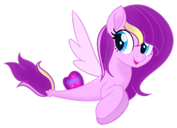 Size: 2878x2084 | Tagged: safe, artist:violight, oc, oc only, pegasus, pony, seapony (g4), g4, my little pony: the movie, blue eyes, clothes, dorsal fin, female, fin wings, fish tail, high res, open mouth, open smile, purple eyes, purple mane, seaponified, see-through, simple background, smiling, solo, species swap, tail, transparent background, wings