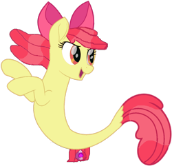 Size: 1104x1066 | Tagged: safe, artist:twilightsparkle0428, apple bloom, seapony (g4), g4, female, filly, simple background, solo, transparent background