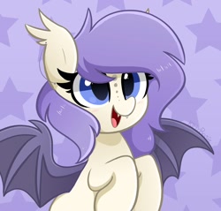 Size: 1486x1423 | Tagged: safe, artist:kittyrosie, oc, oc only, bat pony, pony, bat pony oc, cute, ocbetes, solo