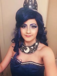 Size: 722x960 | Tagged: safe, artist:sarahndipity cosplay, princess luna, human, g4, bare shoulders, clothes, cosplay, costume, facebook, irl, irl human, photo, sleeveless