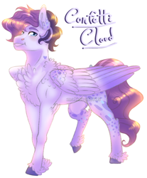 Size: 966x1167 | Tagged: safe, artist:malinraf1615, oc, oc only, oc:confetti cloud, pegasus, pony, male, simple background, solo, stallion, white background