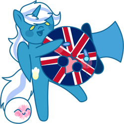 Size: 528x528 | Tagged: safe, artist:fancy-graphics, oc, oc:fleurbelle, alicorn, pony, alicorn oc, chibi, female, hat, heart, horn, mare, polandball, simple background, top hat, transparent background, wings, yellow eyes