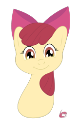 Size: 888x1386 | Tagged: safe, artist:liracrown, apple bloom, earth pony, pony, g4, bust, female, filly, portrait, simple background, solo, transparent background