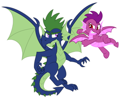Size: 1280x1031 | Tagged: safe, artist:aleximusprime, oc, oc only, oc:penelope, oc:penny the dragon, oc:percy the dragon, oc:perseus, dragon, age of the alicorns, brother and sister, dragon oc, dragon wings, duo, female, flurry hearts story, male, male and female, percy and penny, perseus and penelope, siblings, simple background, spikes, super dragon warriors, transparent background, wings