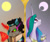 Size: 6000x5000 | Tagged: safe, artist:ruthless7, idw, king sombra, princess celestia, alicorn, pony, unicorn, g4, absurd resolution, angry, corrupted, crying, female, former good king sombra, good king sombra, hoof shoes, male, mare, ship:celestibra, shipping, sombra eyes, stallion, straight