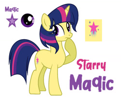 Size: 1280x1049 | Tagged: safe, artist:gadelix, oc, oc only, oc:starry magic, pony, unicorn, base used, female, mare, offspring, parent:comet tail, parent:twilight sparkle, parents:cometlight, reference sheet, simple background, solo, white background