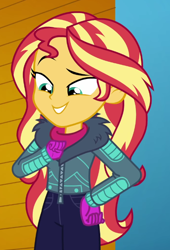 Size: 468x687 | Tagged: safe, screencap, sunset shimmer, equestria girls, equestria girls specials, g4, my little pony equestria girls: better together, my little pony equestria girls: holidays unwrapped, winter break-in, cropped, solo