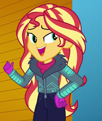 Size: 569x678 | Tagged: safe, screencap, sunset shimmer, equestria girls, equestria girls specials, g4, my little pony equestria girls: better together, my little pony equestria girls: holidays unwrapped, winter break-in, cropped, solo